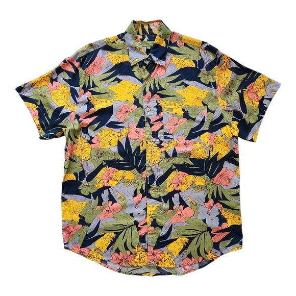 Other - Vintage 80s 90s GUESS by Georges Marciano Medium Hawaiian Shirt Aloha Floral